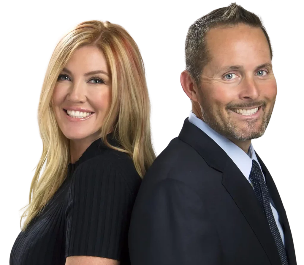 Samuel Kane and Jessica Kane, Attorneys at law, back to back