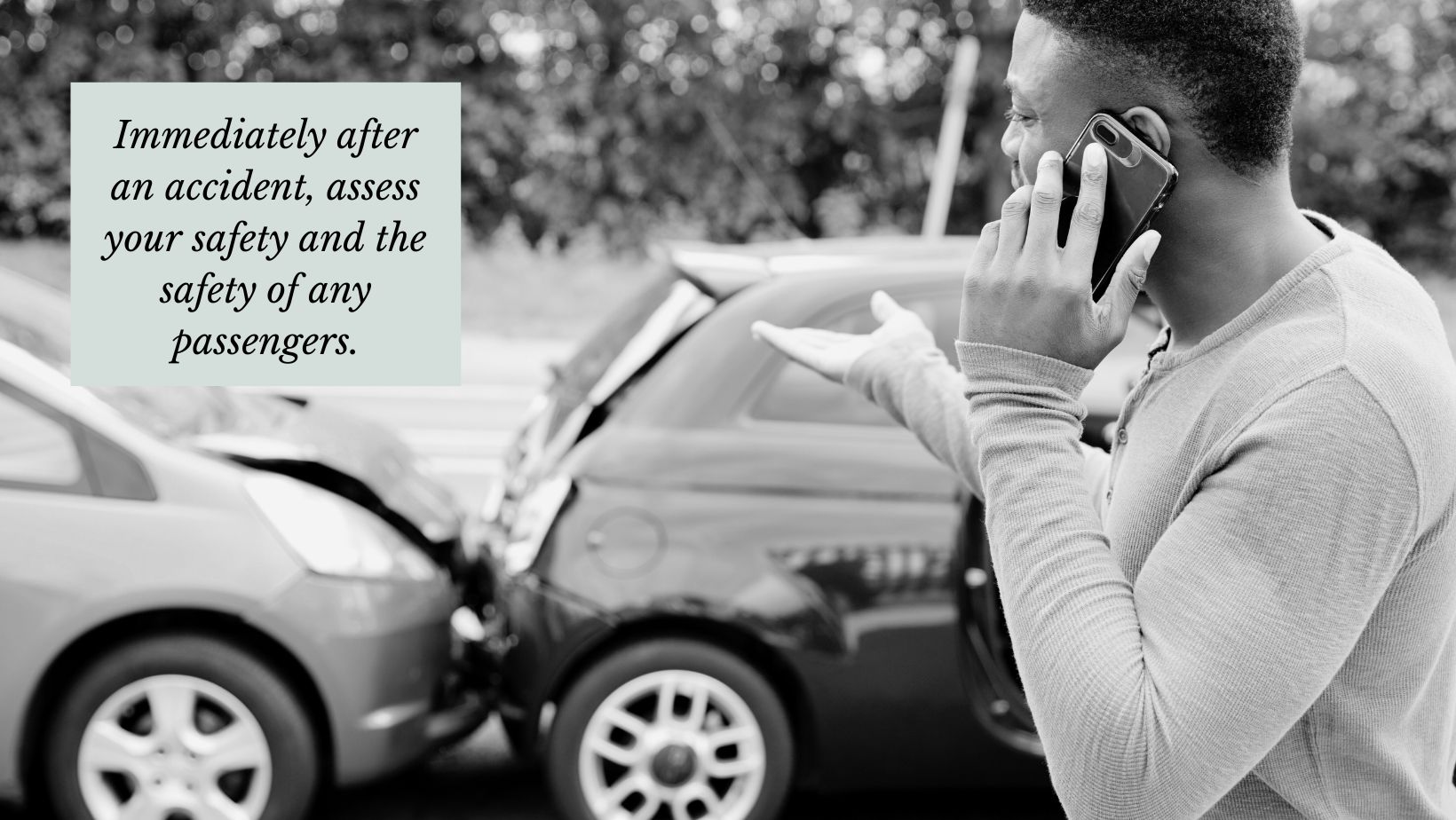 car accident on a country road